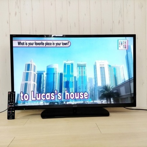 40インチ液晶テレビ　SHARP　2016年　保証付き　配送室内設置可能‼︎　R12011