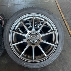 4本セット!! A-TECH シュナイダー スタッグ 7.0J +48 18インチ 5H-114.3 ノア ヴォクシー ジューク MAZDA3 アテンザ MPV フォレスター 等