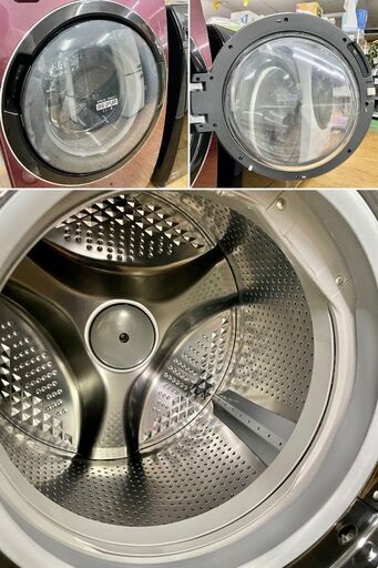 美品【 HITACHI 】日立 ビッグドラム 洗濯10.0kg/乾燥6.0kg ドラム式洗濯機 ヒートリサイクル風アイロン マグノリア BD-ST9600R