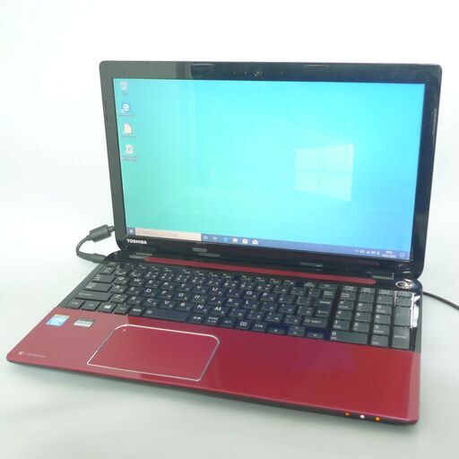 中古美品 赤色 ノートパソコン 新品高速SSD 15.6型 東芝 T553/37JR Celeron 4GB Blu-ray 無線 Bluetooth webカメラ Windows10 Office