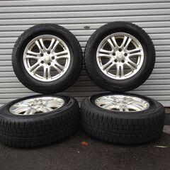 DUNLOP 215/65R16 2016年製 スタッドレス アルミホイール付き 4本セット WINTER MAXX 01  7.0J PCD114.3 インセット48 5穴 アルファード