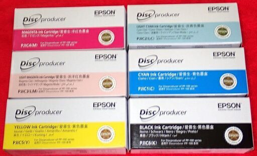 札幌 EPSON エプソン disc producer インク PJIC1(C) PJIC6(K) PJIC5(Y) PJIC2(LC) PJIC4(M) PJIC3(LM) 未使用