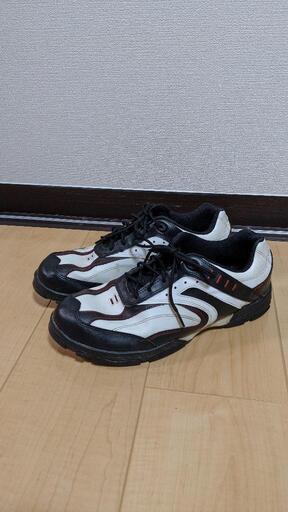 【最終値下げ❢1/31取下げ予定】Fitwayフィットウェイ　ゴルフシューズ色:黒白サイズ:26.5