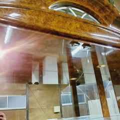 622番✨イタリア製 アンティーク調 カップボード 輸入家具 食器棚 ブラウン 飾り棚 ‼️