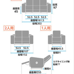 ニトリ 3人用電動ソファ ビリーバー3 ブラック 3人掛け NITORI 中古
