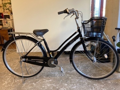 LEDオートライト】27インチ 3段変速 自転車 ブラック