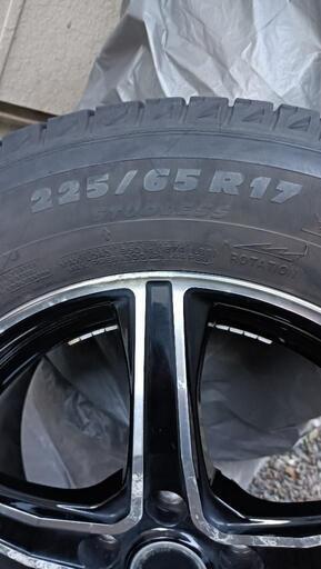 スタッドレスタイヤ4本（ミシュラン）225/65R17アルミホイール付き