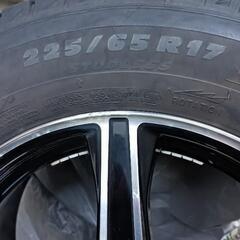 スタッドレスタイヤ4本（ミシュラン）225/65R17アルミホイール付き