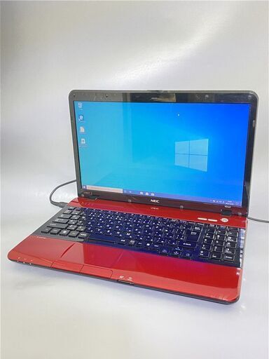 即使用可 レッド 赤色 ノートパソコン 中古良品 15.6型 NEC PC-LS150FS6R Pentium 4GB 750GB DVDマルチ 無線 Wi-Fi Windows10 Office