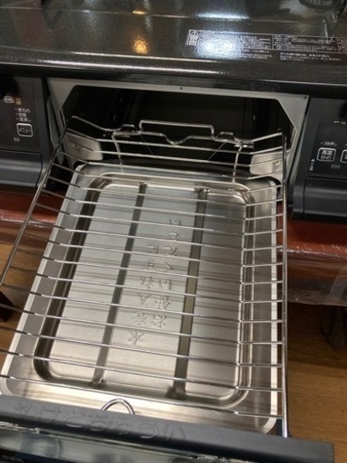 パロマ ガスコンロ 都市ガス用 水無しワイドグリル両面焼 中古 - ガス  