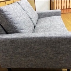 極美品　ニトリ　２人掛け　カウチソファ　ファブリック