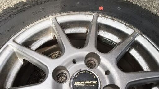 [値下げしました]中古 スタッドレスタイヤ 185/70R14 ホイール付4本セット ダンロップ ウィンターマックス フリード