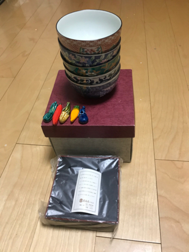 新品　丼５客お盆箸置き付き　高島屋で購入