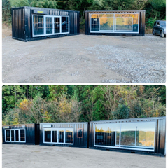 海上コンテナ　事務所状態　20フィート　ブラック