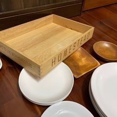 ナチュラル系　お皿　木製トレーセット − 愛知県