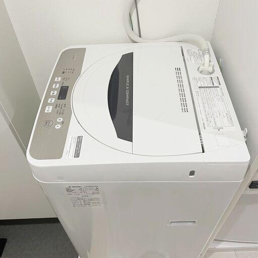 【 値下げ・本日夕方まで限定出品 】【 洗濯機  】シャープ 全自動洗濯機 4.5kg ES-GE4B-C　2018年製　使用頻度が少ない
