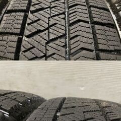 【BS BLIZZAK VRX2 165/55R14】スタッドレス【スチールホイール 14インチ 4.5J4HPCD100】2018年製 バリ溝　(VTG424) クレジットカード QRコード決済可能