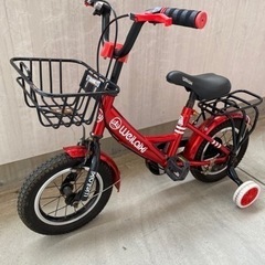 【ネット決済】子供自転車　赤色、12インチ　値段交渉⭕️