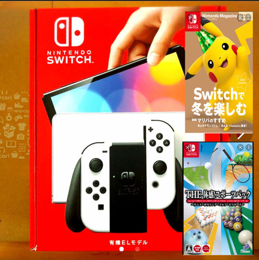 任天堂 新型スイッチ Switch 有機ELモデル⭐ホワイト 新品‼️ソフト付❤