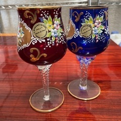 ムラーノ　ガラス　　ワイングラス　