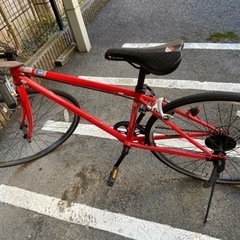 【ネット決済】自転車　クロスバイク　赤