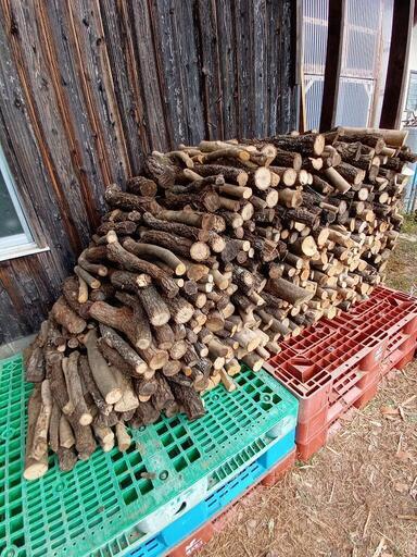 ●引取者様決定しました●在庫処分のため 割安にて 広葉樹 クヌギ多め 枝 薪 約１年乾燥 軽トラックあおり1杯価格