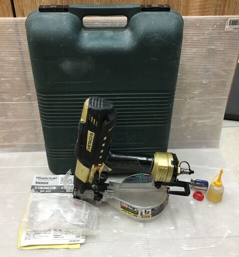 HITACHI 日立 ヒタチ 50mm 高圧ロール釘打機 NV50HMC グリーン 中古品