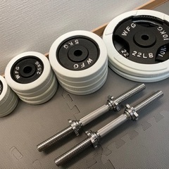 【引取先決定済】フォールディングジムセット 白ラバー 【ホワイト】 (100kg ) ベンチ スタンド バーベルダンベルセット