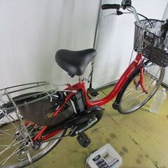 B593☆整備済み 中古電動自転車 YAMAHA PASナチュラ アカ 8.7ah 