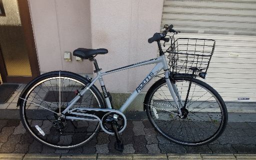 ROOTS[ルーツ]T21 700cシティークロスバイク アルミ/6speeds/LEDオート/マットグレーｘブラック