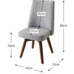 【10155】ダイニング回転チェア４脚セット・ライトグレー