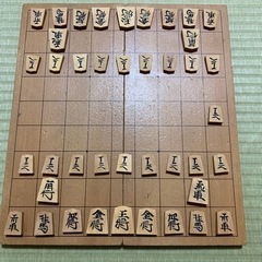 将棋セット　盤＆駒　難文字