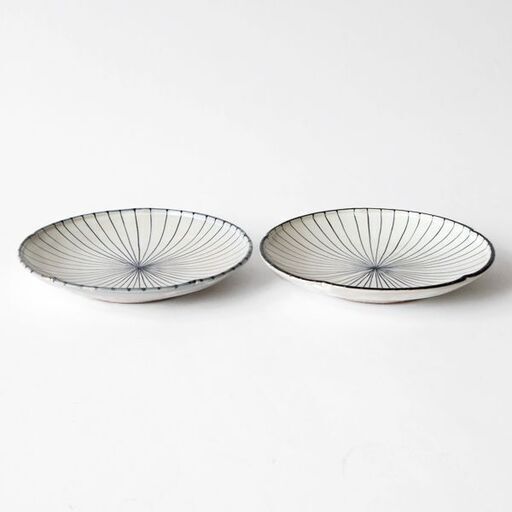白化粧十草　7寸皿セット