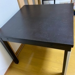 【ネット決済】伸縮　ダイニングテーブル　セット　ブラック