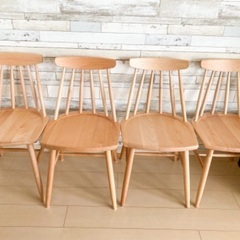 KEYUCA ダイニングチェア　2脚　メイウィンザーチェア メープル