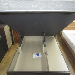 R078 跳ね上げダブルベッド、収納ボックス・引出し・ライト・コンセント付