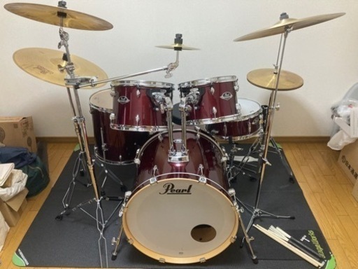 売れ筋がひ! ☆美品!☆道南・道央で手渡し☆Pearl☆EXPORT☆ドラム