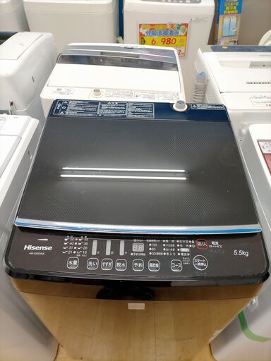 G5127 洗濯機 分解清掃済み ハイセンス HW-G55E4KK 5.5㎏ 2017年製