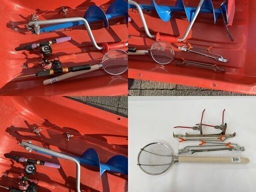 わかさぎ釣り道具セット アイスドリル そり 釣り竿 竿立て 氷すくいなど ハナ 帯広のその他の中古あげます 譲ります ジモティーで不用品の処分