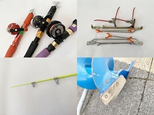 わかさぎ釣り道具セット アイスドリル そり 釣り竿 竿立て 氷すくいなど ハナ 帯広のその他の中古あげます 譲ります ジモティーで不用品の処分