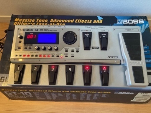 【中古】BOSS ボス GT-10 Guitar Effects Processor マルチエフェクター ACアダプター付 外箱あり 取扱説明書あり
