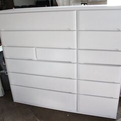 NITORI ハイチェスト 洋服収納 タンス 白 ホワイト 縦6段 （幅150×縦135×