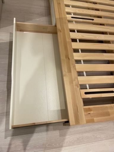 購入者決定【IKEA】mandal セミダブルベッド 収納付き マンダール ...
