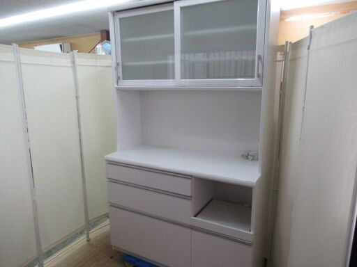 J3405/キッチンボード/食器棚/レンジ台/ホワイト/199×120×47/大塚家具 
