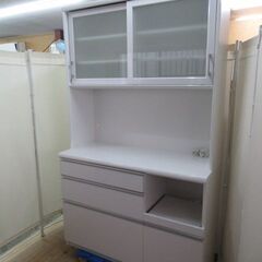J3405/キッチンボード/食器棚/レンジ台/ホワイト/199×...