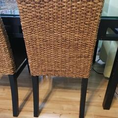 【中古】ウォーターヒヤシンス ダイニングテーブルセット