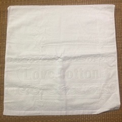 （新品）バスタオル　白Love.cotton