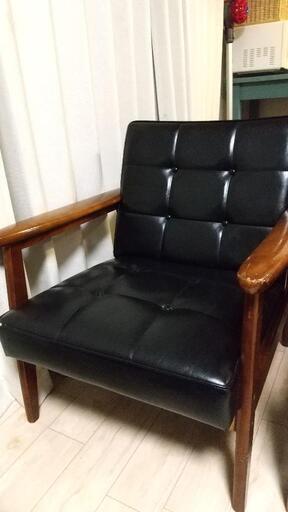 カリモクソファ、kチェア、オットマン3つセット