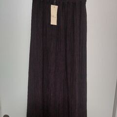 新品　未使用　ニットスカート　プリーツスカート　紫色　フリーサイズ