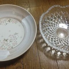 クリスタル 陶器 大皿　２枚セット
